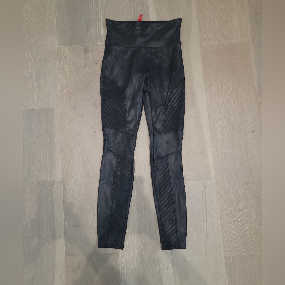 Spanx leather Moto leggings